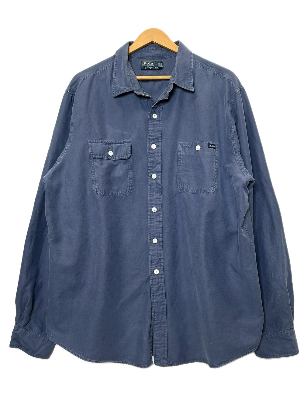 Polo Ralph Lauren Mens Silk Linen Cotton Button Down Long Sleeve Shirt Size XXL